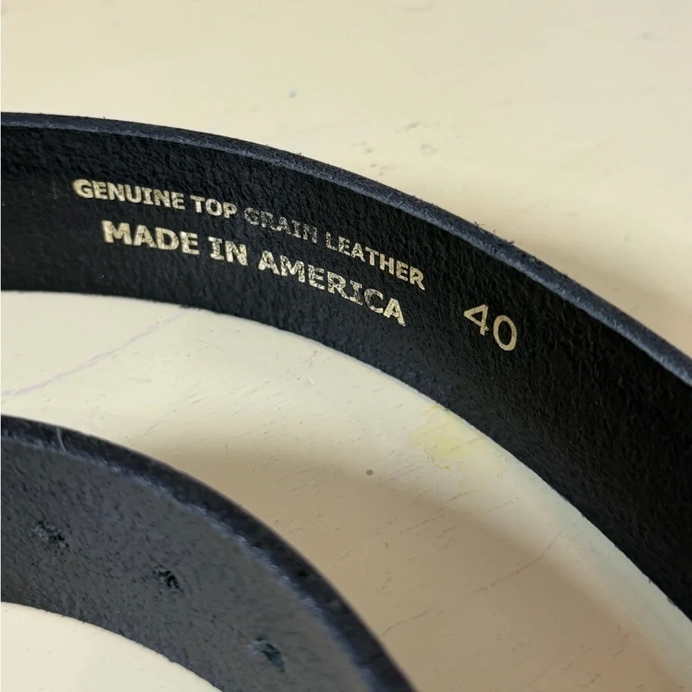 Like New Guide Gear Size 40 Genuine Leather Made in USA Black Belt